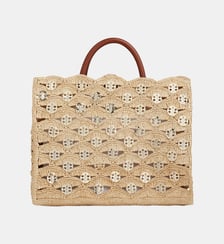 Sac cabas en raphia Rabanne