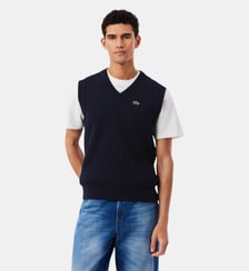 Pull sans manche torsadé coton Lacoste