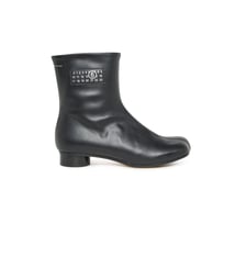 Bottes basses en cuir avec logo MM6 Maison Margiela