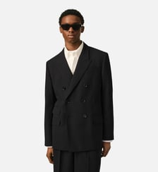 Veste droite double boutonnage en laine AMI Paris