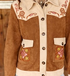 Veste col chemise imprimé broderie VINAO La Petite Etoile
