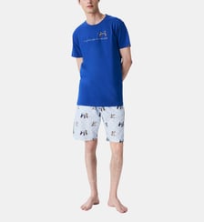 Pyjashort en jersey de coton léger - Touche pas à mon putt Arthur