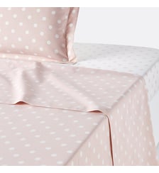 Drap pur coton imprimé pois La Redoute Interieurs