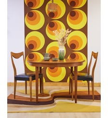 Table à manger scandinave en bois Karla N°1125- Produit chiné Debongout
