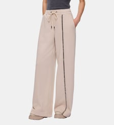 Pantalon wide leg avec cordon de serrage et chaîne Pinko