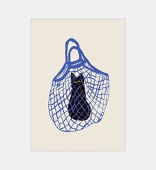 Poster   The Cats In The Bag - The Poster Club x Chloe Purpero Johnson Poster & Frame