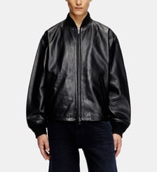 Veste bomber en cuir ciré Diesel