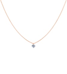Collier 360° - Diamant taille princesse 0,20ct - Or rose 750‰ La Brune & La Blonde