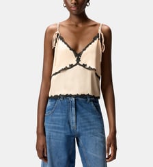 Top avec empiècements en dentelle Pinko