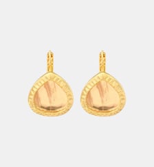 Boucles d'oreilles dormeuses cerclées   doré à l'or fin - Bysance Satellite