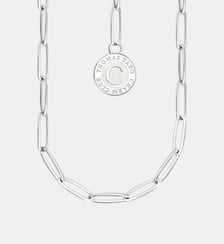 Thomas Sabo Membre Chaîne Charm avec un Charmista médaille blanc argent Argent sterling 925, émail à froid Thomas Sabo