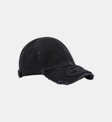 Casquette en coton twill avec détails usés Diesel