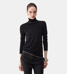 Col roulé avec bordures en Lurex® Liu Jo