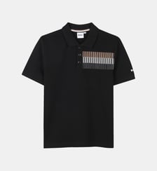 Polo droit à bande rayée BOSS Kidswear