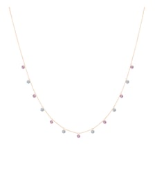 Collier Rivière CONFETTI -  Diamants et saphirs roses - Or rose 750‰ La Brune & La Blonde