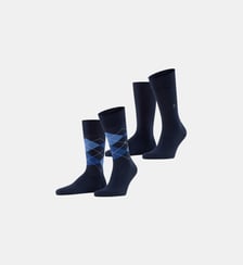 Chaussettes Everyday Argyle Mix 2-Pack Coton Opaque Burlington