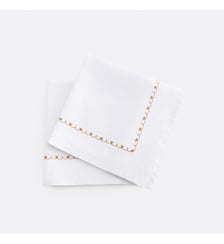 Lot de 2 serviettes de table en lin brodé La Redoute Interieurs