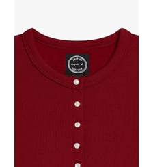 cardigan Néo pression en molleton de coton bordeaux Agnès b.