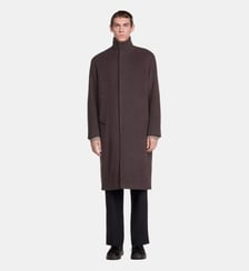 Manteau long en laine et cachemire Sandro
