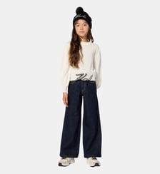 Pantalon en denim Karl Lagerfeld Kids
