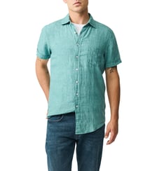 Chemise slim en lin manches courtes Palm Beach Rodd & Gunn