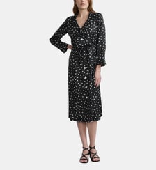 Robe elisa noire à pois blancs Agnès b.