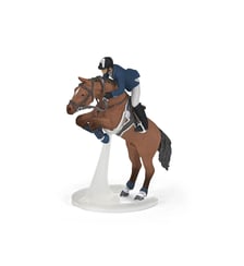 Cheval de saut d'obstacle et son cavalier Papo