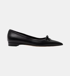 Marsilio - Ballerines En Cuir Lisse Noir Parallèle