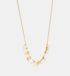 Collier fin neuf pierres La Diamantine blanc opalescent et fines étoiles Les Néréides