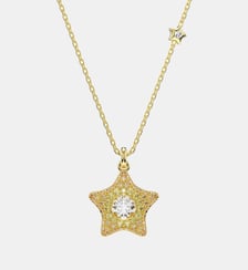 Pendentif Sublima, Étoile, Doré à l’or 18 carats (750/1000) Swarovski