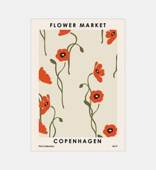 Poster   Flower Market Copenhagen - NKTN Poster & Frame