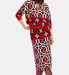 Jupe Byte Multicolor Pink/Blue Burgundy La DoubleJ