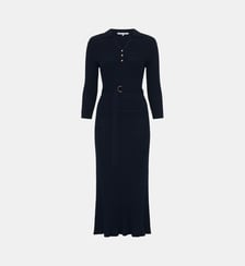 Robe longue en maille à col polo - RIHAMIE Gerard Darel