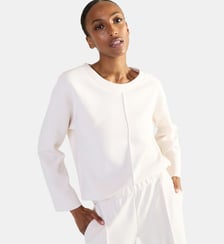 Sweat col rond en polyester Laurence Tavernier