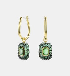 Pendants d'oreilles Sublima, Doré à l’or 18 carats (750/1000) Swarovski