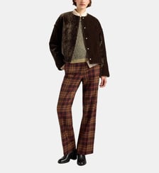 Manteau cranberry en velours matelassé Momonì