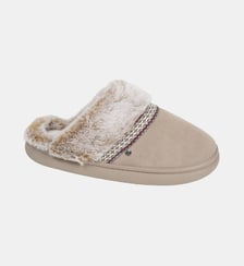 Chaussons Mules cuir semelle bloup extra confort Isotoner