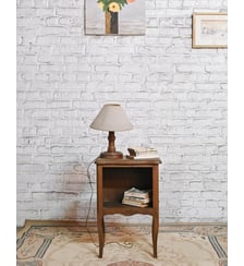 Table de chevet en bois massif Odile N°1532- Produit chiné Debongout