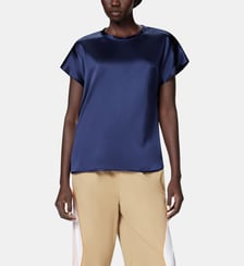 Blouse en satin à mancherons Pinko