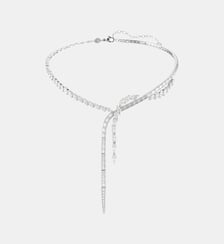 Collier en Y Mesmera, Métal rhodié Swarovski
