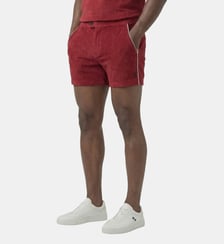 Short Tennis Short En Coton Terry Avec Piping Ron Dorff
