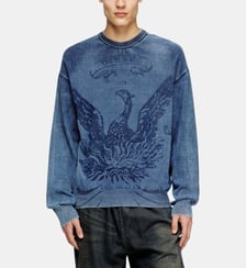 Pull indigo avec logo du phénix Diesel