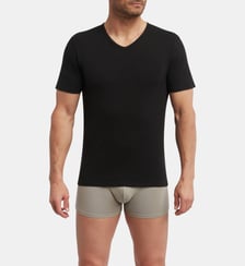 Lot de 2 t-shirts homme thermorégulateur coton col V Sport Dim