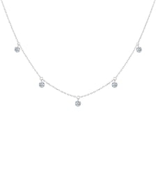 Collier 360° - 5 diamants, poids total 1ct approx.  - Or blanc 750‰ La Brune & La Blonde