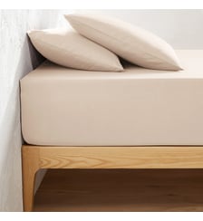 Drap housse uni coton, bonnet 32cm La Redoute Interieurs