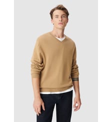 Pull col V tricot 100% laine Ikks