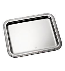 Plateau rectangulaire en métal argenté - 20 x 16 cm - MALMAISON Christofle