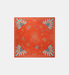 Petit foulard coloré à motifs effet soyeux en polyester recyclé COMETE Wild