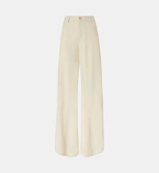 Pantalon wide leg en lin Pinko