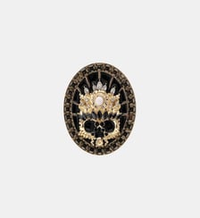 Bague ajustable avec cabochon central et strass SANCTUARY Hipanema